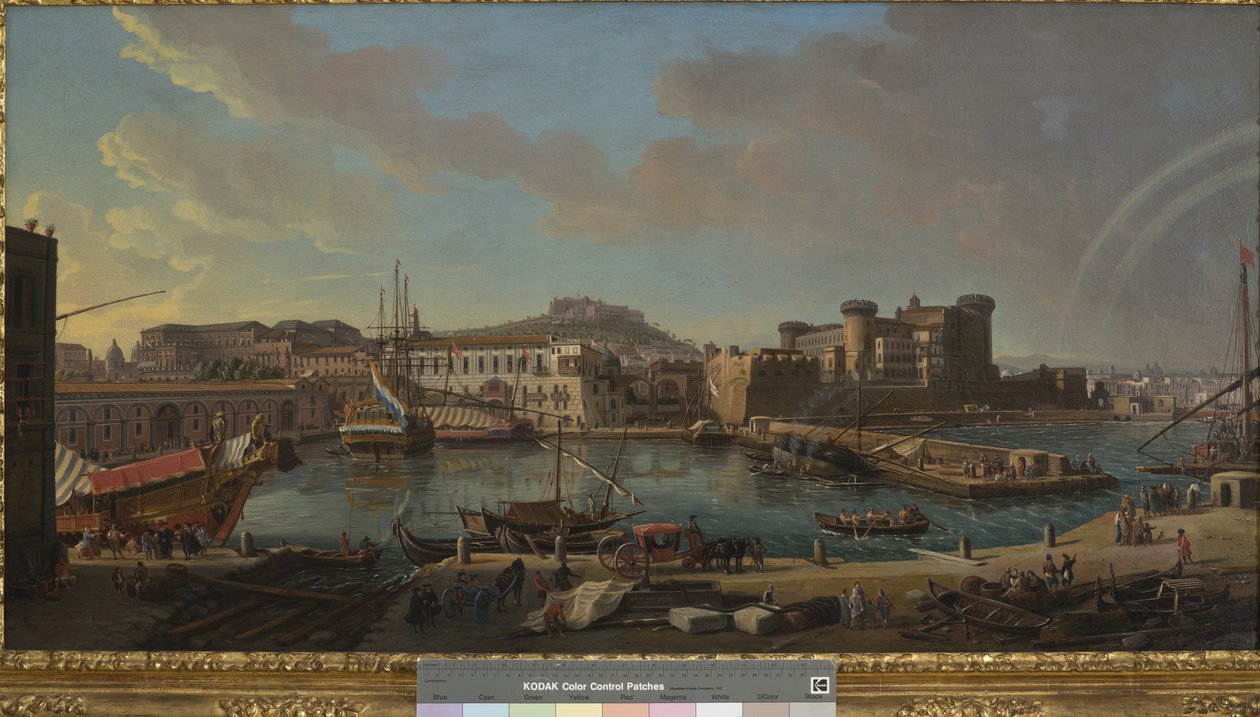 Dokken i Napoli, 1711 av Gaspar van Wittel