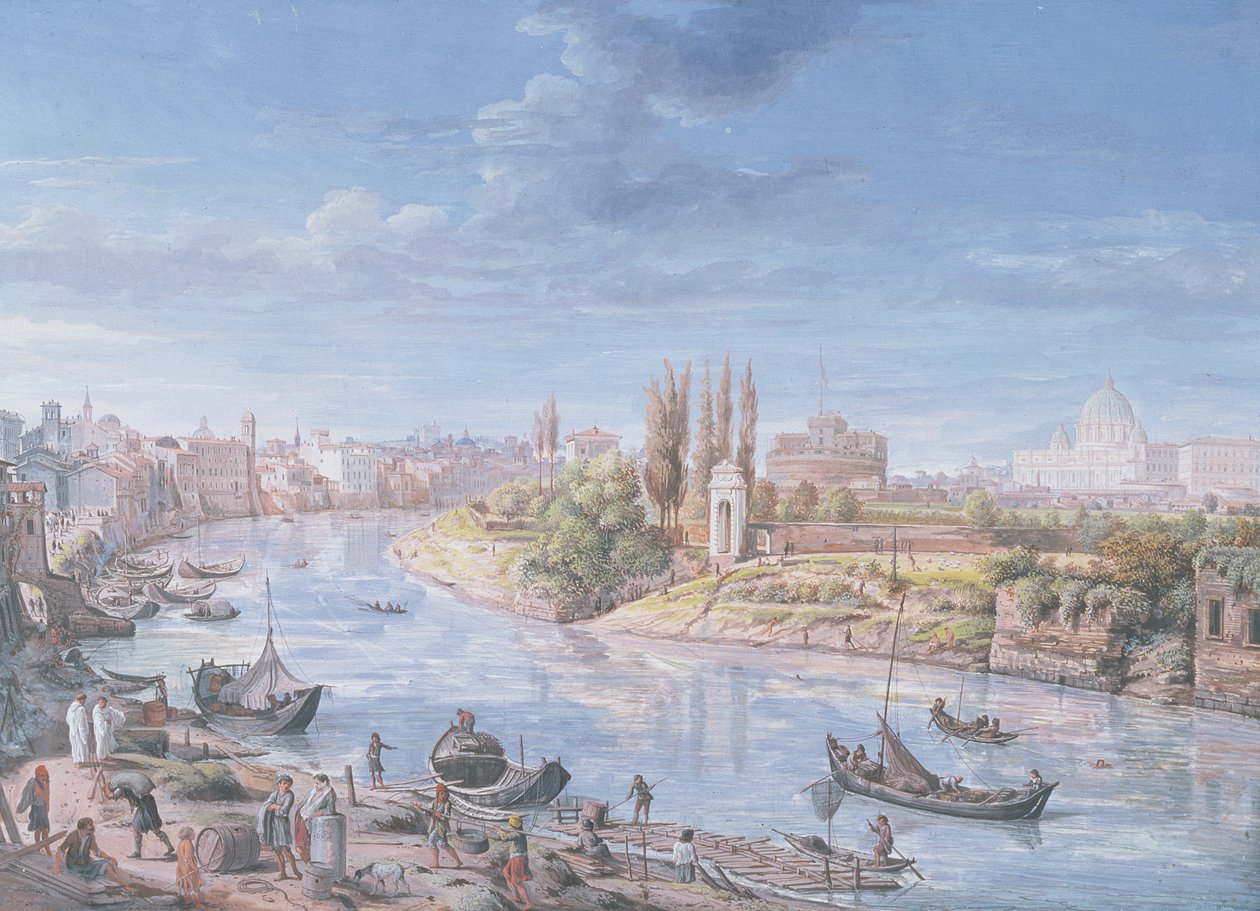 Utsikt over Roma med St. Peters og Castel Sant