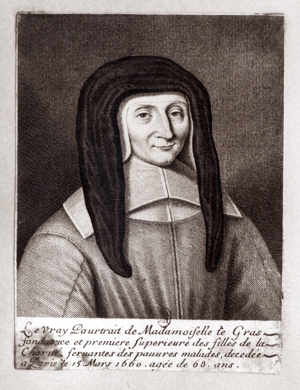 Portrett av Louise de Marillac av Gaspard Duchange