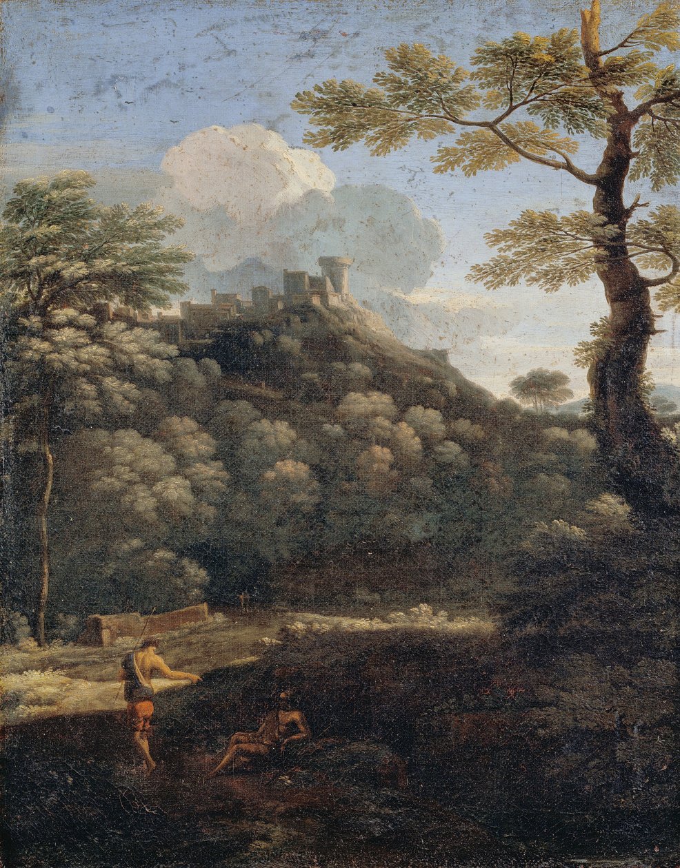 Et slott i skogen av Gaspard Poussin Dughet