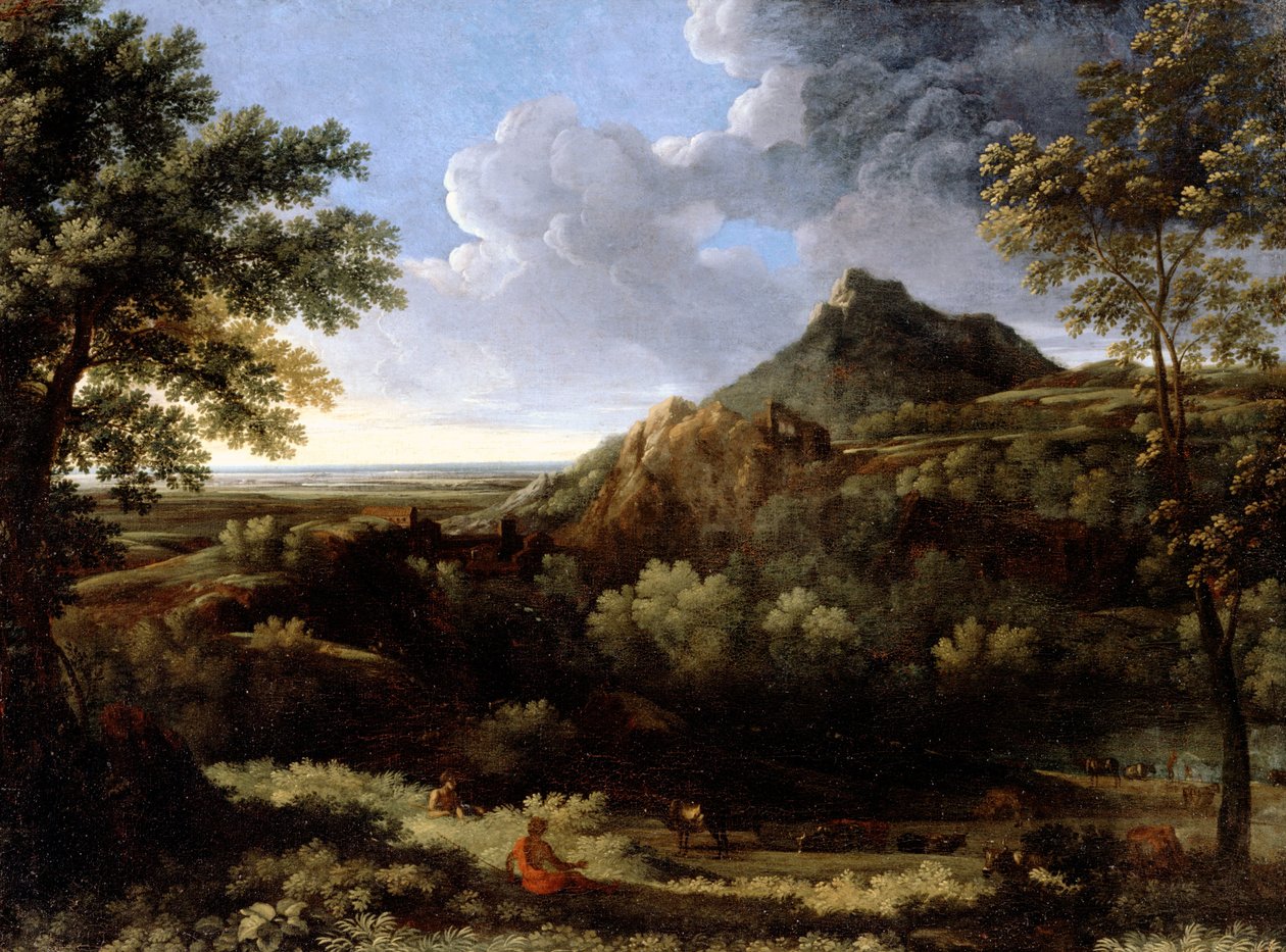 Landskap i den romerske Campagna av Gaspard Poussin Dughet