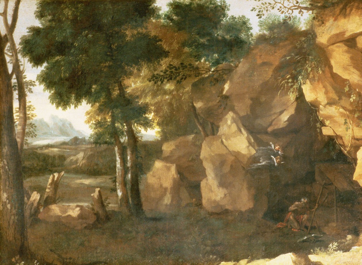St. Jerome av Gaspard Poussin Dughet
