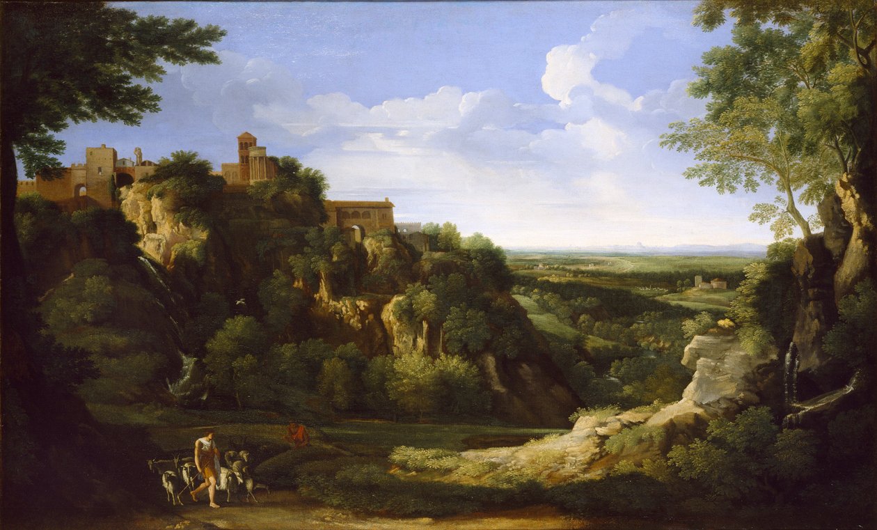 Utsikt over Tivoli med Roma i det fjerne, sent på 1650-tallet av Gaspard Dughet