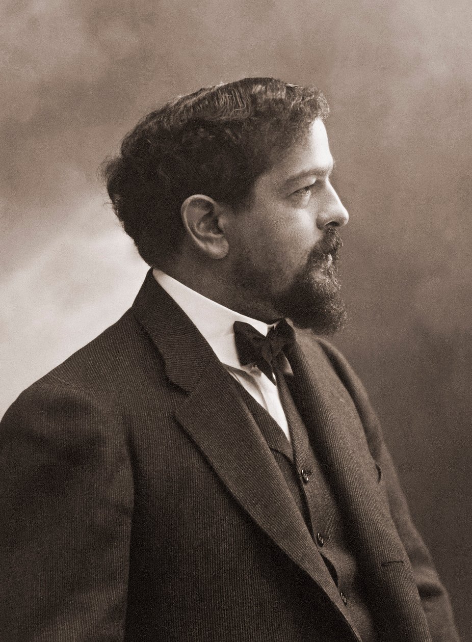 Fransk komponist (1862-1918) Claude Debussy - Portrett av den franske komponisten Claude Debussy (1862-1918) 1908 - foto Nadar. av Gaspard Felix Tournachon Nadar