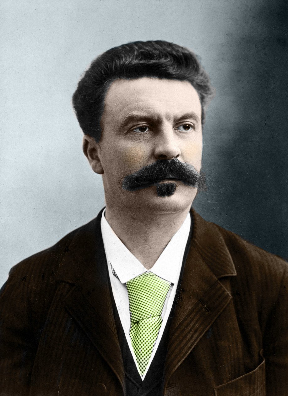 Guy de Maupassant (1850-1893), fransk forfatter av Nadar. av Gaspard Felix Tournachon Nadar