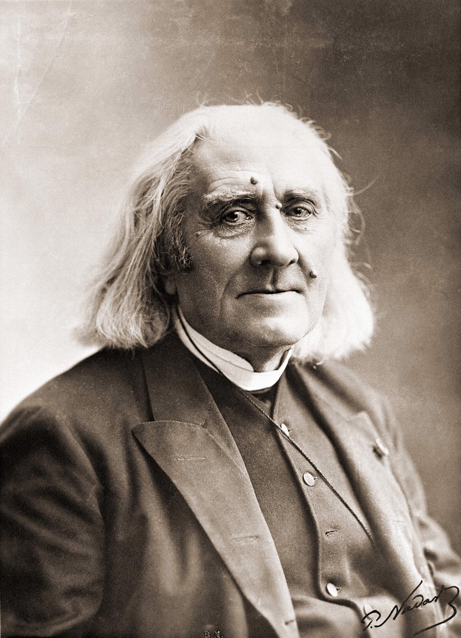Portrait of Franz Liszt by Nadar. 19th century photograph. av Gaspard Felix Tournachon Nadar