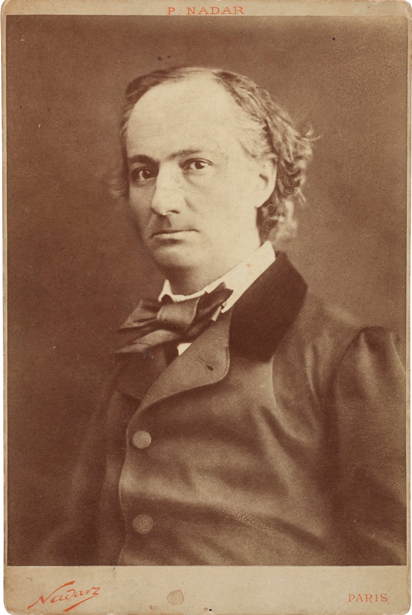Portrett av Charles Baudelaire 1821-1867, ca 1855. av Gaspard Félix Nadar