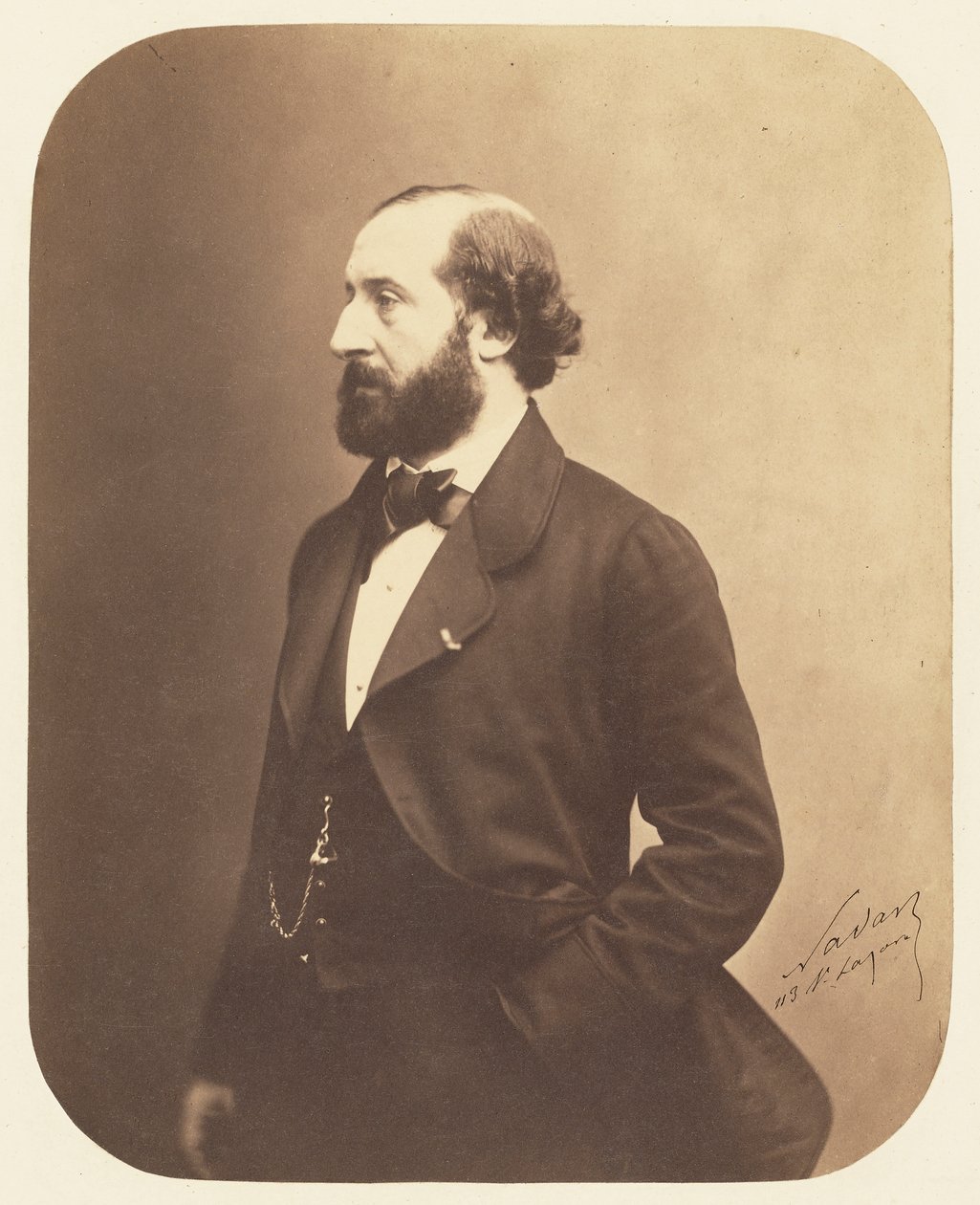 Portrett av Emile Augier 1820-1889, 1857. av Gaspard Félix Nadar
