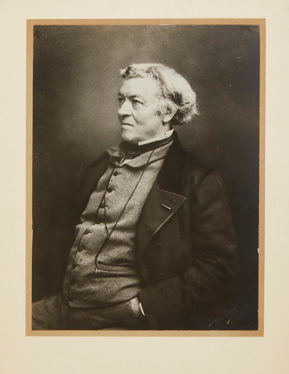 Portrett av Jean-Baptiste Camille Corot 1796-1875, ca 1860. av Gaspard Félix Nadar
