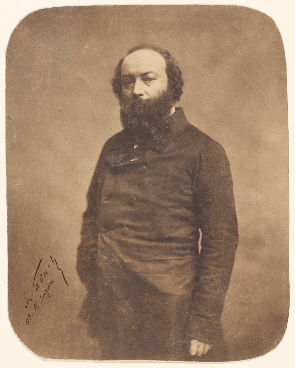 Portrett av Théodore Rousseau 1812-1867, 1855-1859. av Gaspard Félix Nadar