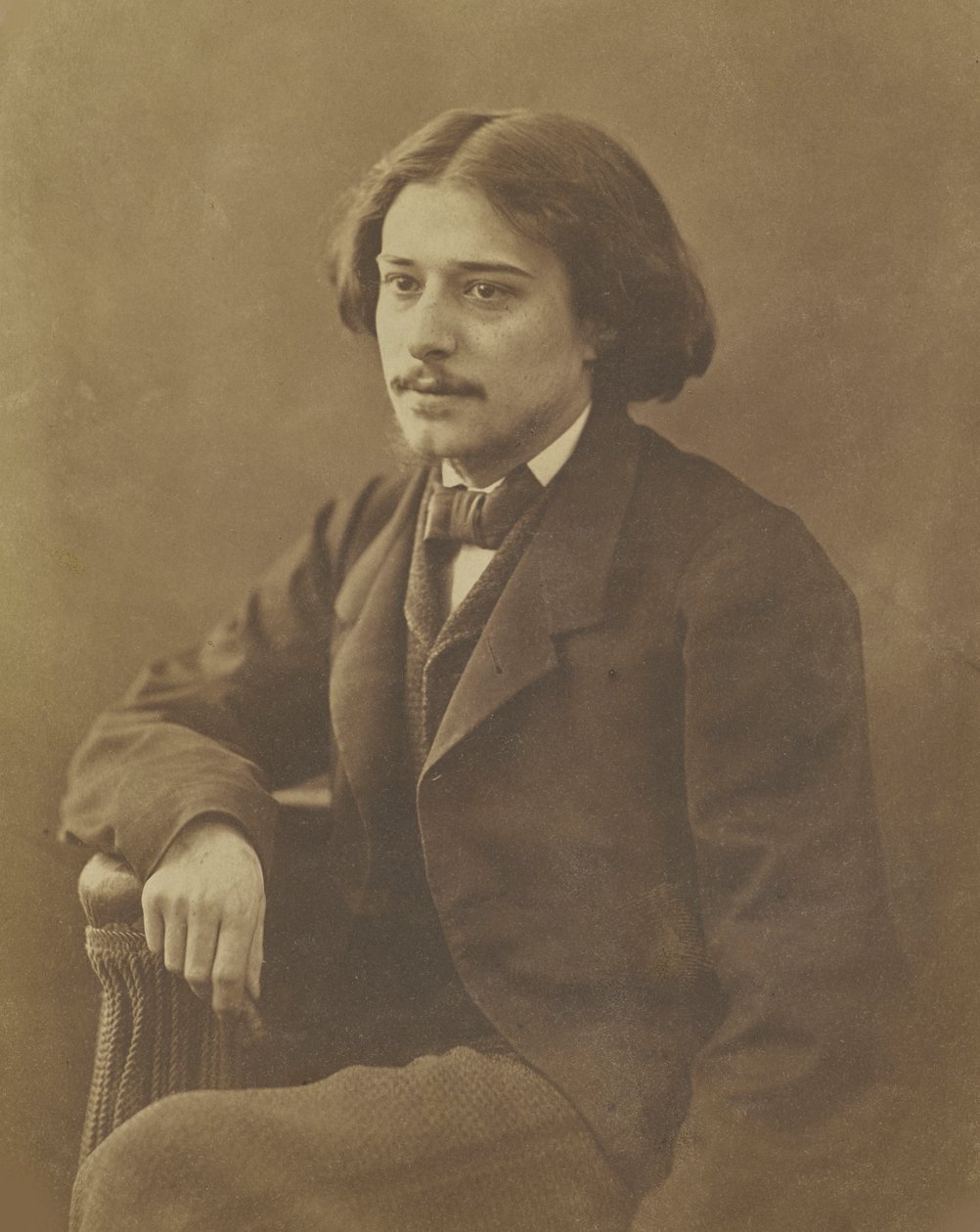 Portrett av forfatteren Alphonse Daudet 1840-1897, ca 1860. av Gaspard Félix Nadar