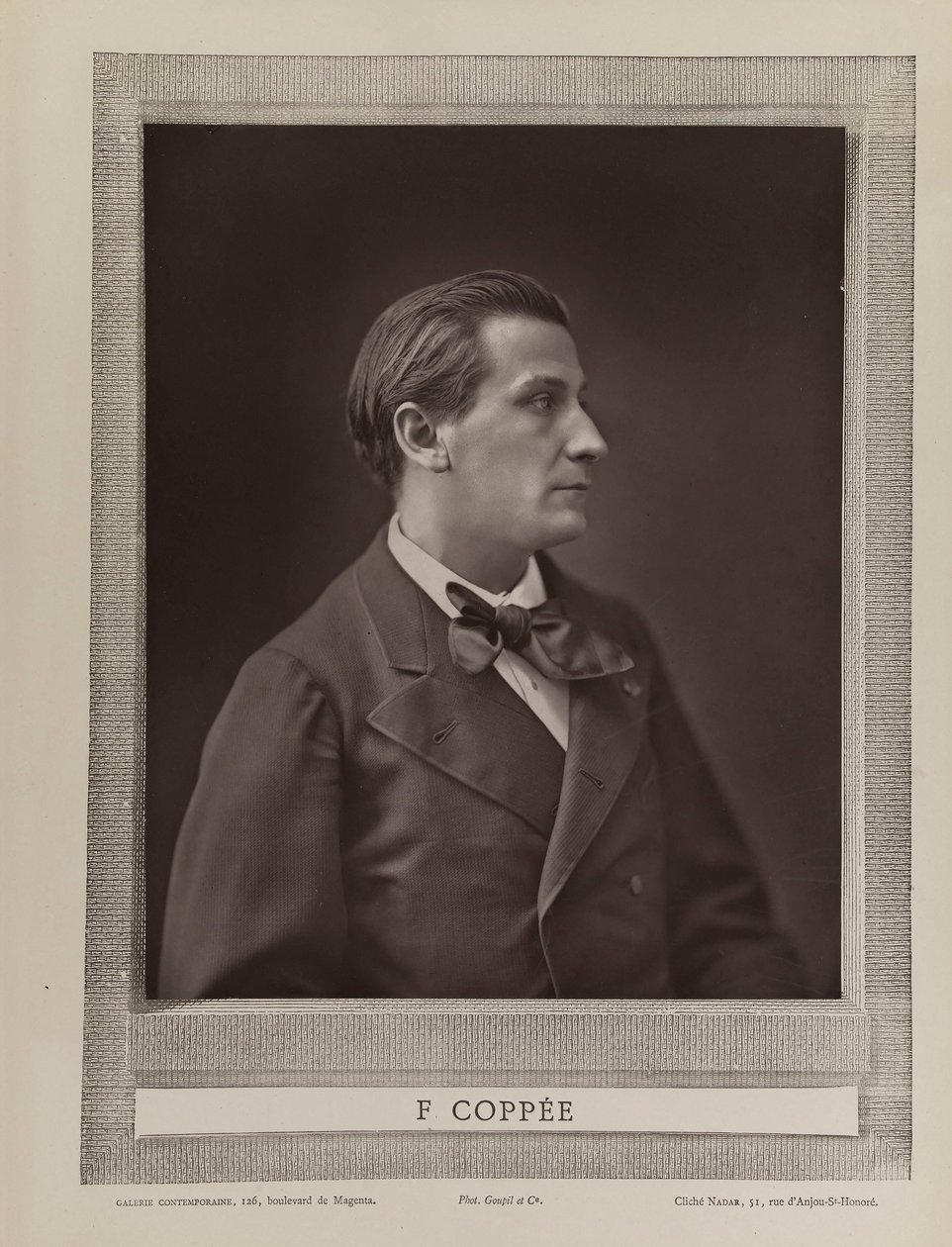 Portrett av poeten François Coppée 1842-1908, ca. 1875. av Gaspard Félix Nadar