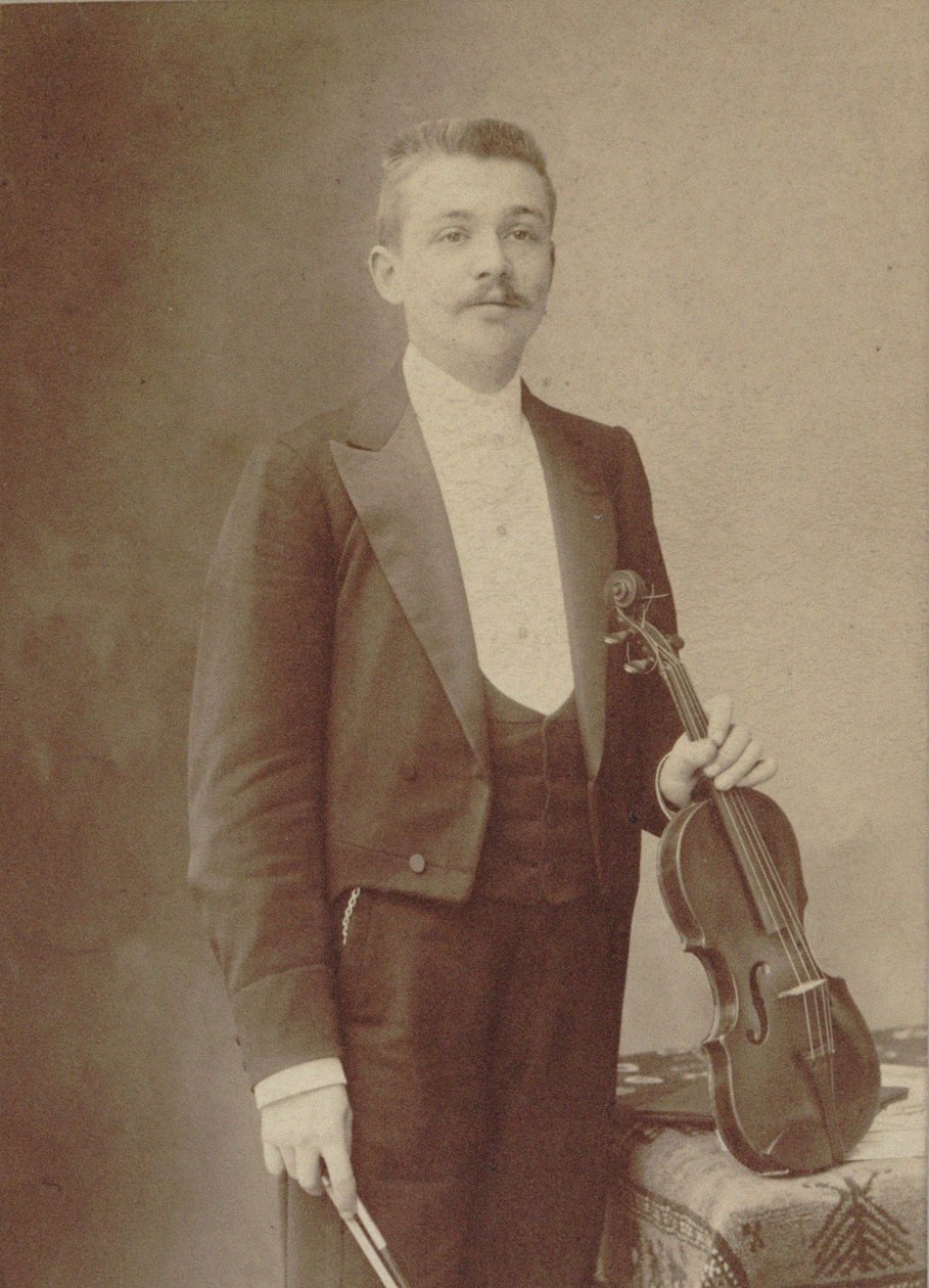 Portrett av fiolinisten og komponisten Henri Marteau 1874-1934. av Gaspard Félix Nadar