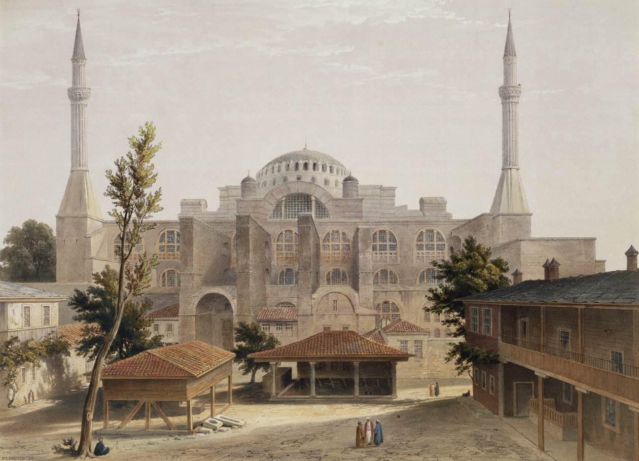 Hagia Sophia, Konstantinopel, pub. 1852 av Gaspard Fossati