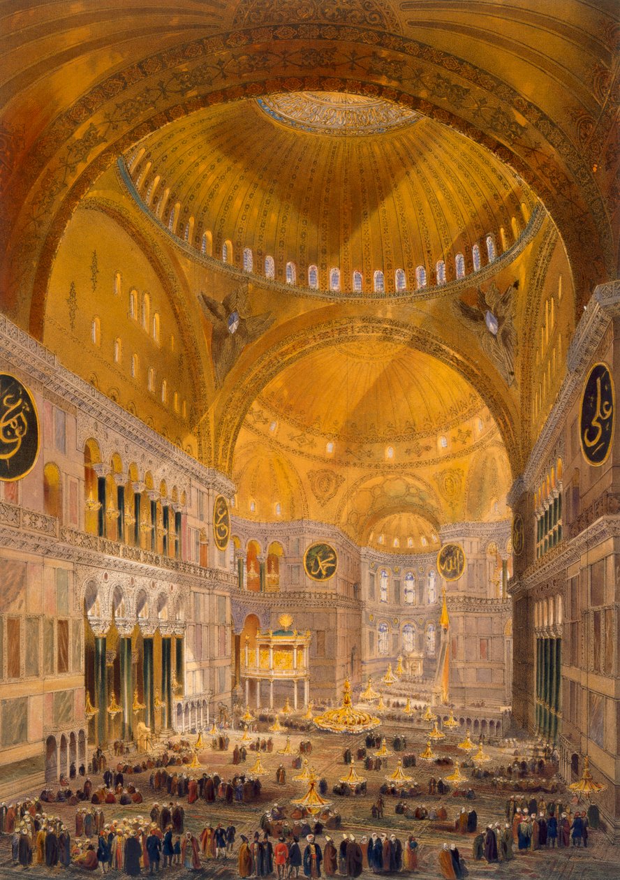 Hagia Sophia, Konstantinopel, 1852 av Gaspard Fossati