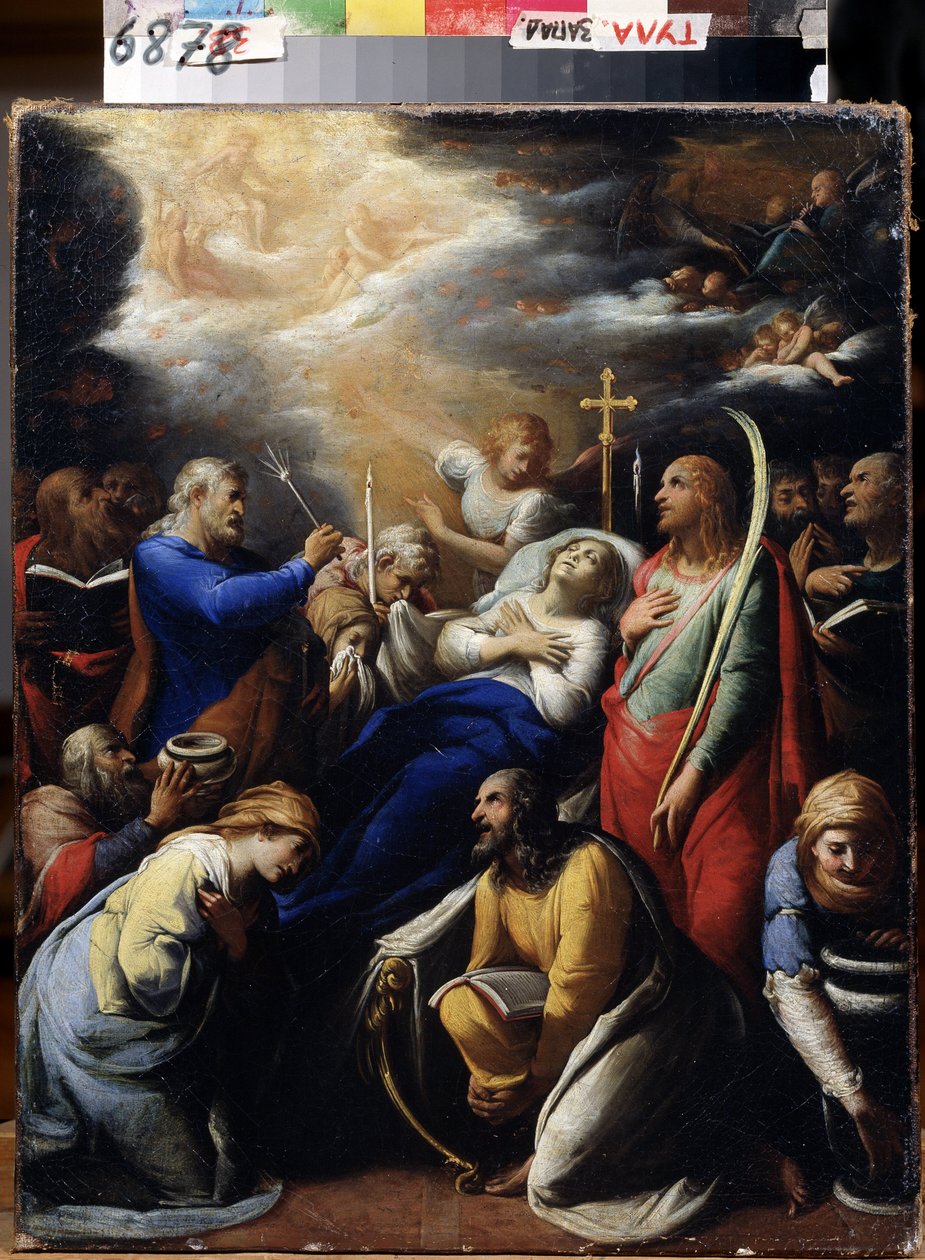 ""La mort de la Vierge"" (Jomfruens død) Maleri av Gaspard Gailius (17eme siecle) 1612 Statens kunstmuseum, Toula av Gaspard Gailius
