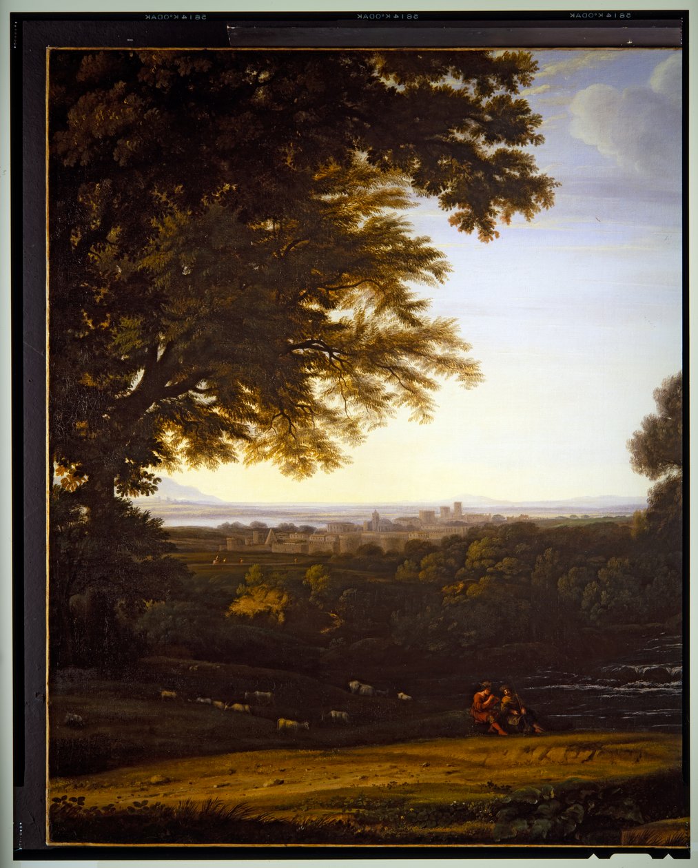 Italiensk pastorallandskap, detalj, udatert av Gaspard Poussin Dughet