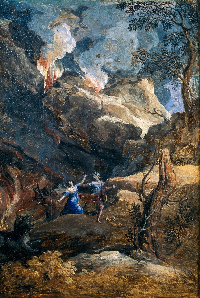 Orfeus og Eurydike av Gaspard Poussin Dughet