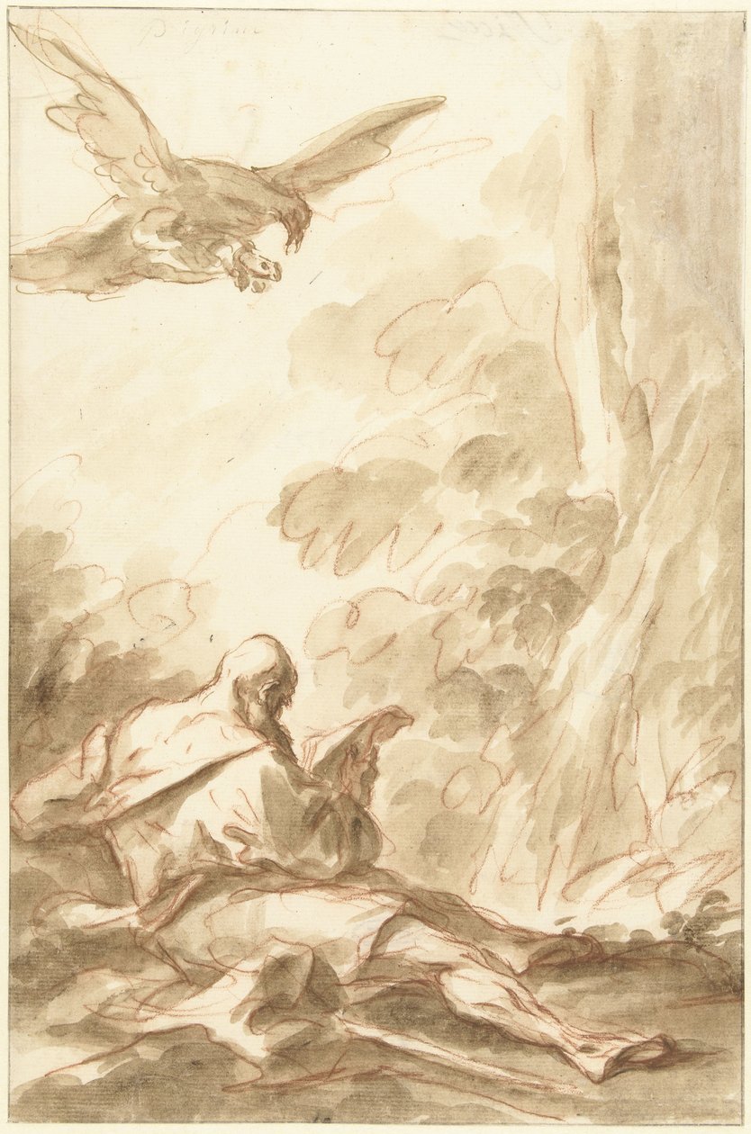 Elias matet av ravnene av Gasparo Diziani (attributed to)