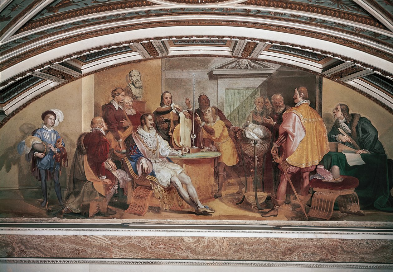 Eksperimenter på Accademia del Cimento i nærvær av Ferdinando II de