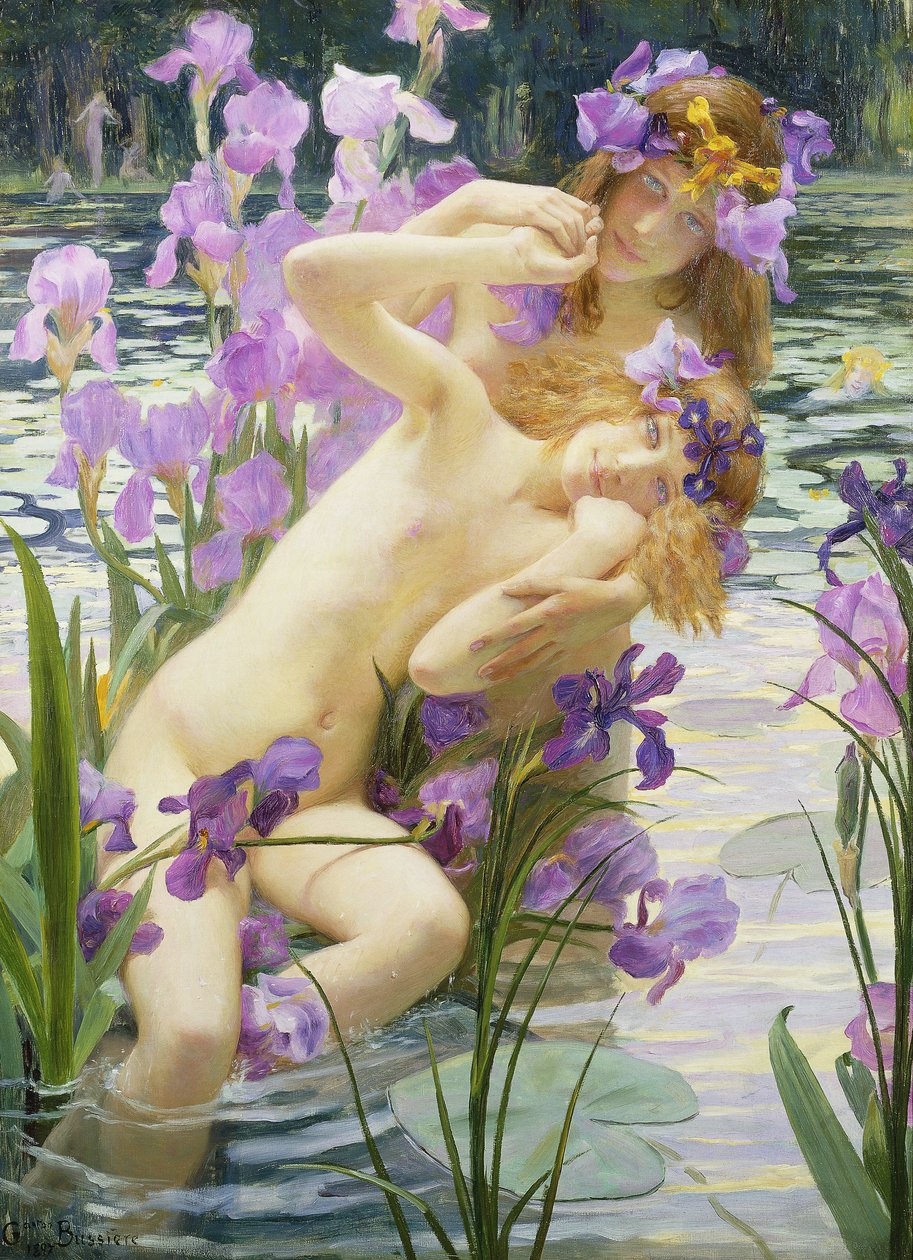 Badende nymfer av Gaston Bussiere