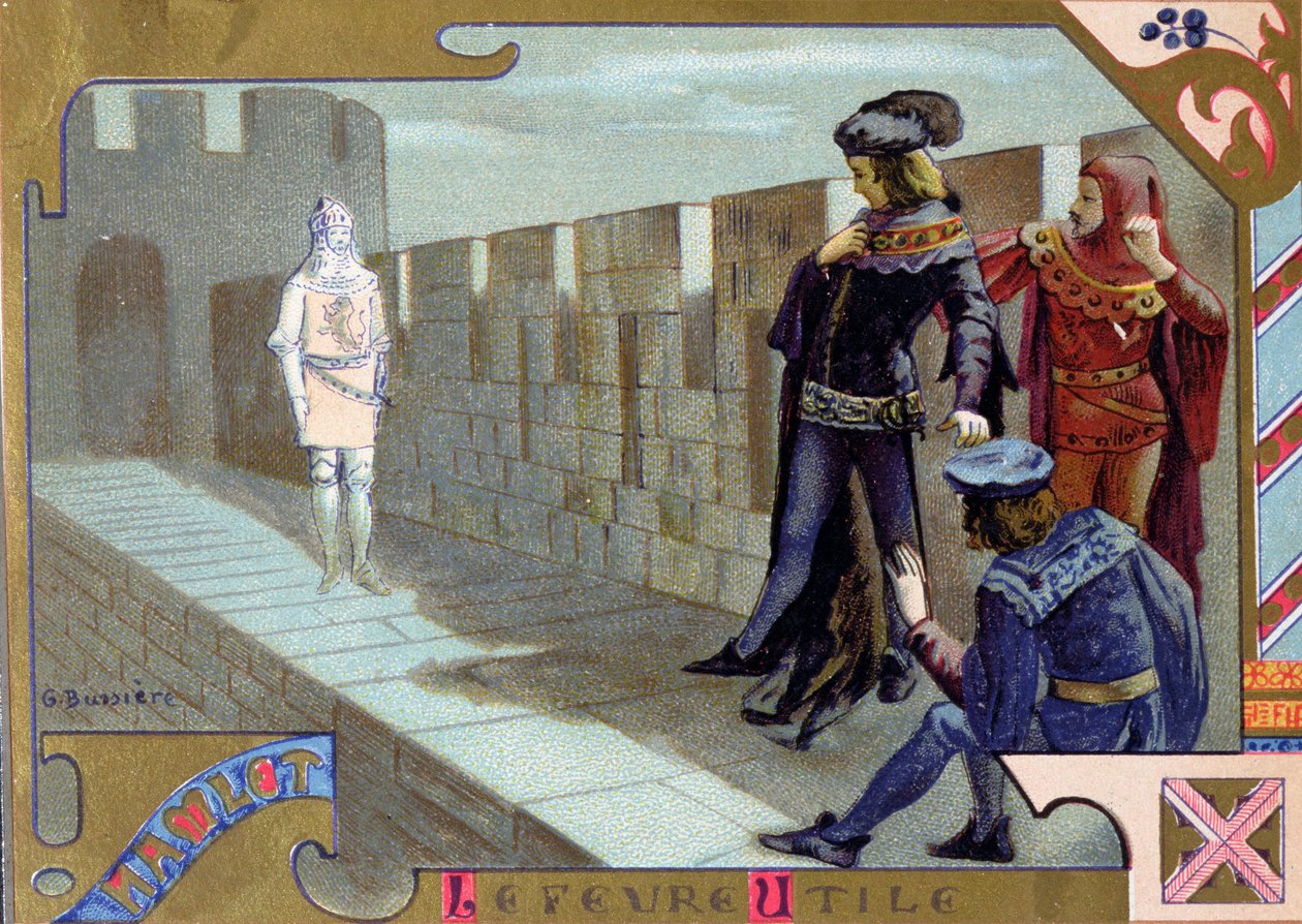 The Ghost of the King Appearing to Hamlet, scene fra første akt av 