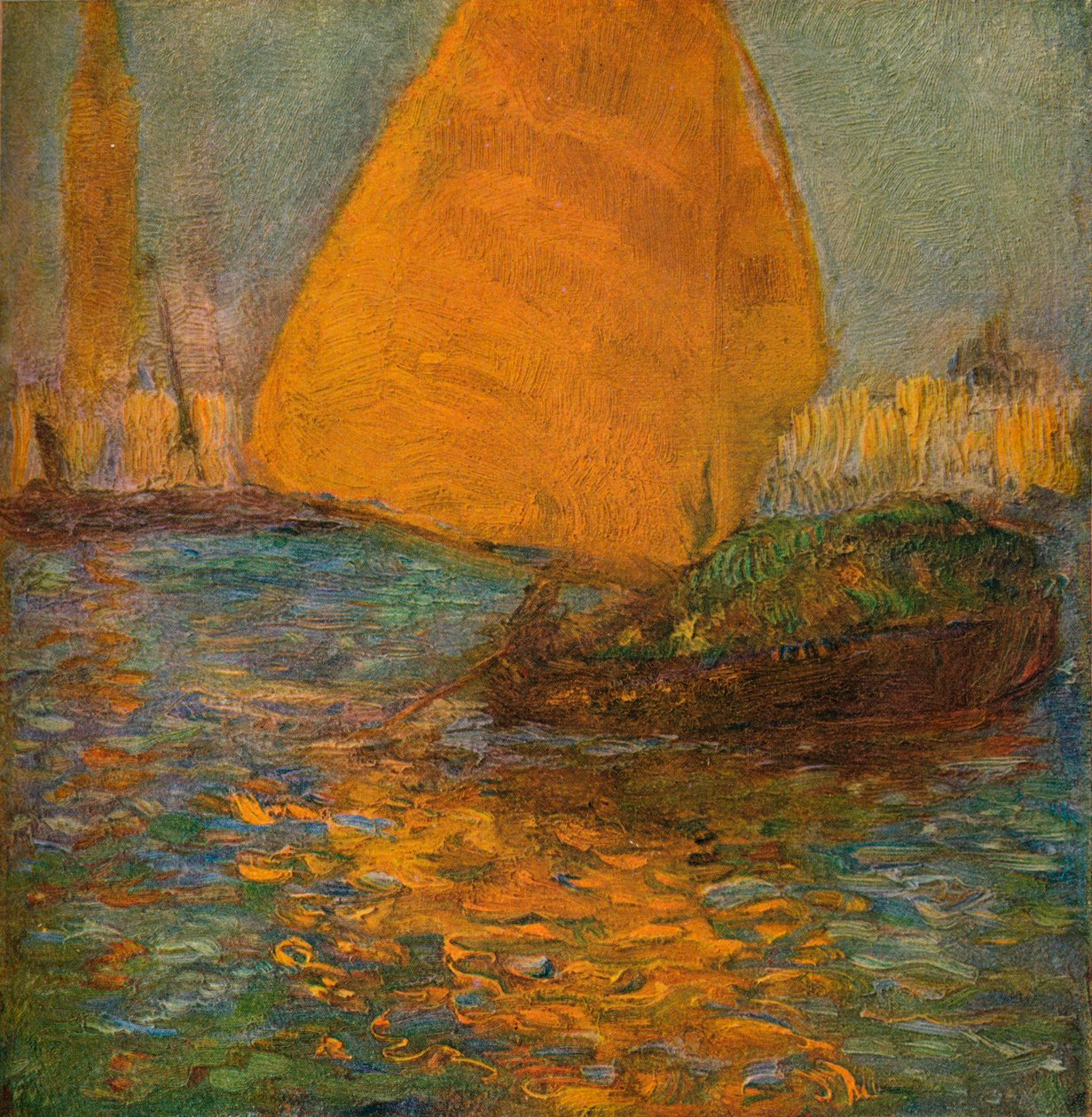 Det gule seilet, c1905 av Gaston La Touche
