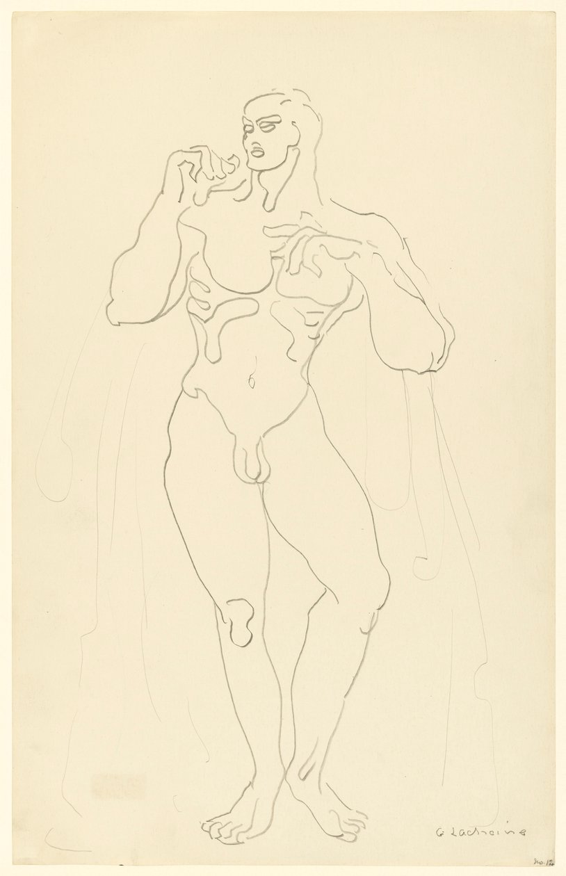 Naken mann nr. 12 av Gaston Lachaise