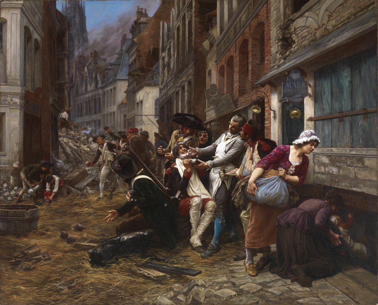 Episode av beleiringen av Lille, 1792, 1891. av Gaston Theodore Melingue
