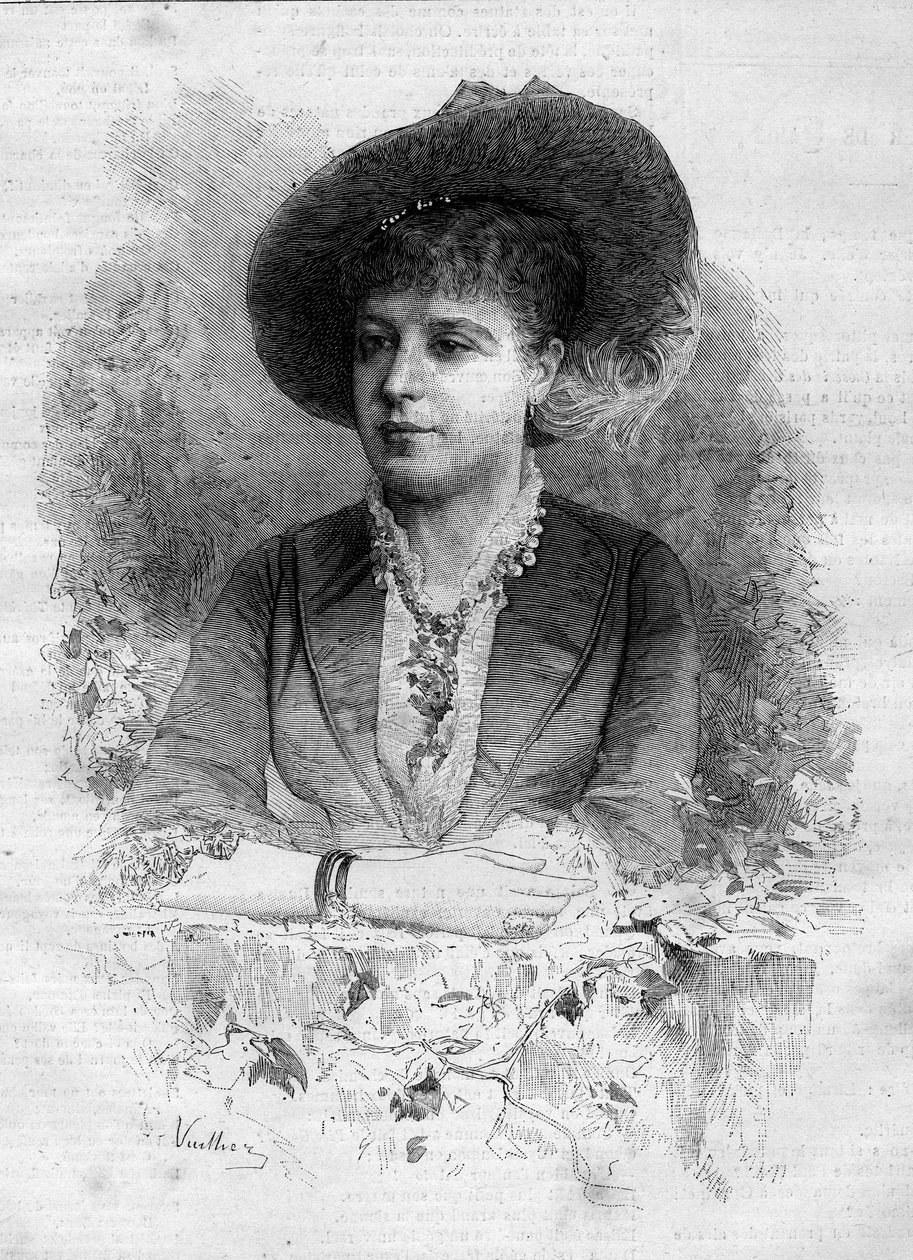 Portrett av Rosita Mauri (1849-1923), spansk klassisk danser. Gravering av Vuillier i "" Le Monde Illustré"" nr. 1237 av 11. desember 1880. av Gaston Vuillier