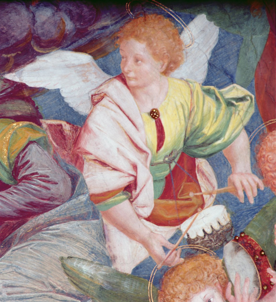 Englenes konsert, 1534-36 (detalj) (se 175762) av Gaudenzio Ferrari