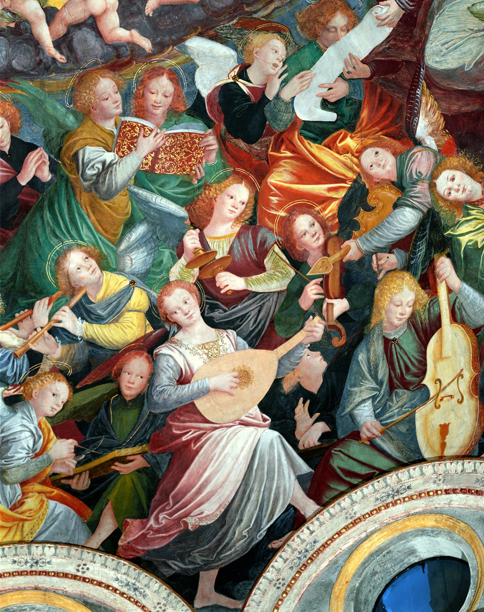 Englenes konsert, 1534-36 (detalj) (se 175762) av Gaudenzio Ferrari