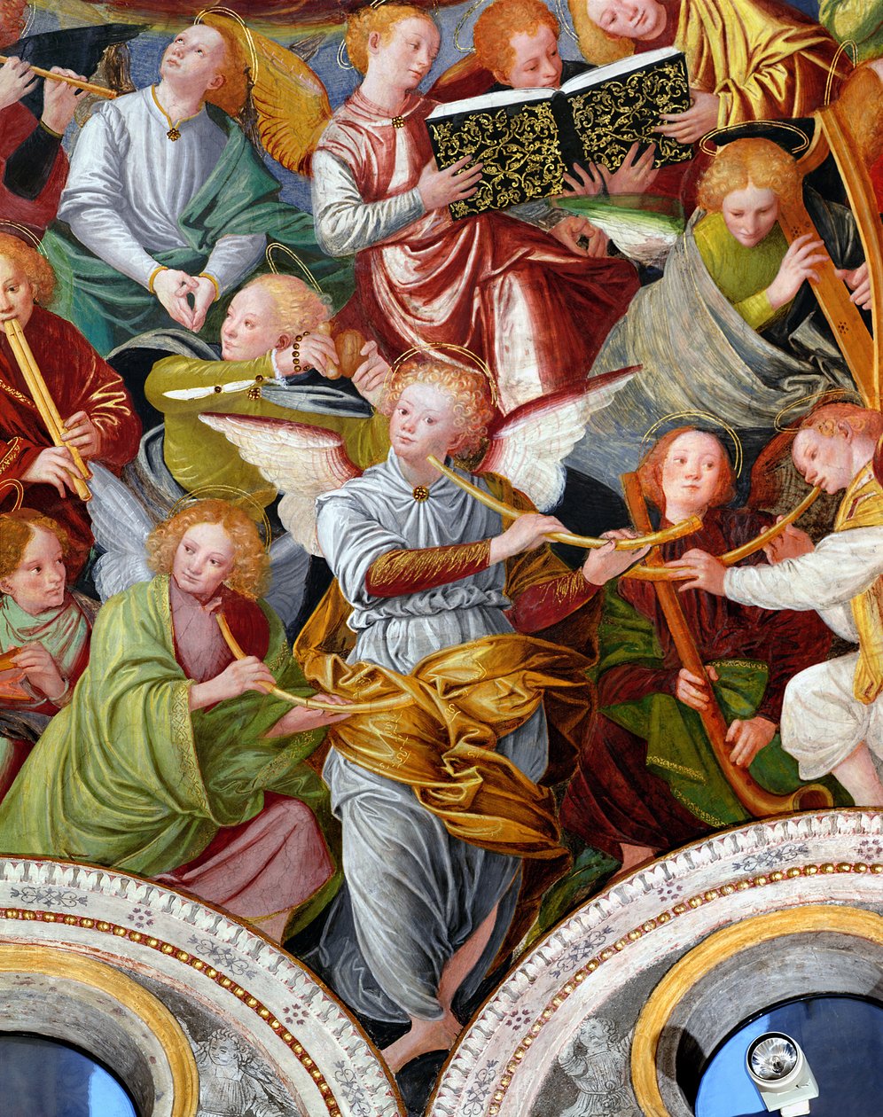Englenes konsert, 1534-36 (detalj) (se 175762) av Gaudenzio Ferrari