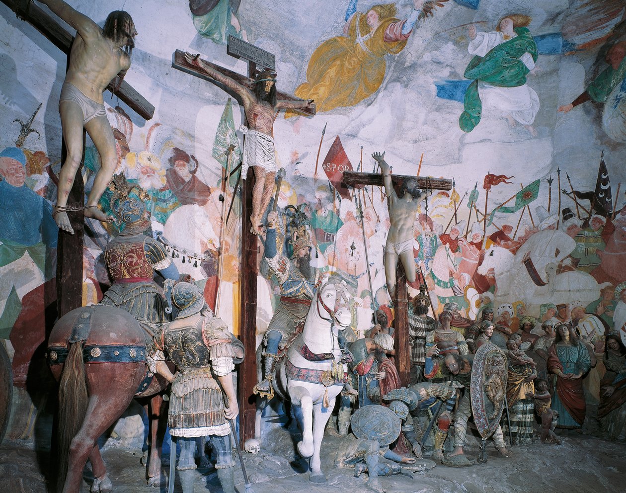 Crucifixion Chapel, av Gaudenzio Ferrari (1475-1546), Sacred Mountain of Varallo Sesia, Italia av Gaudenzio Ferrari