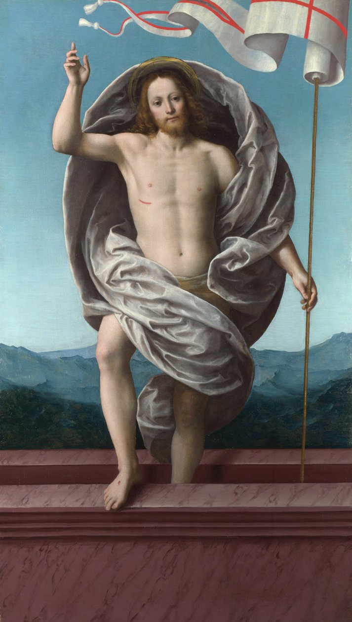 Kristus står opp fra graven, ca. 1540 av Gaudenzio Ferrari