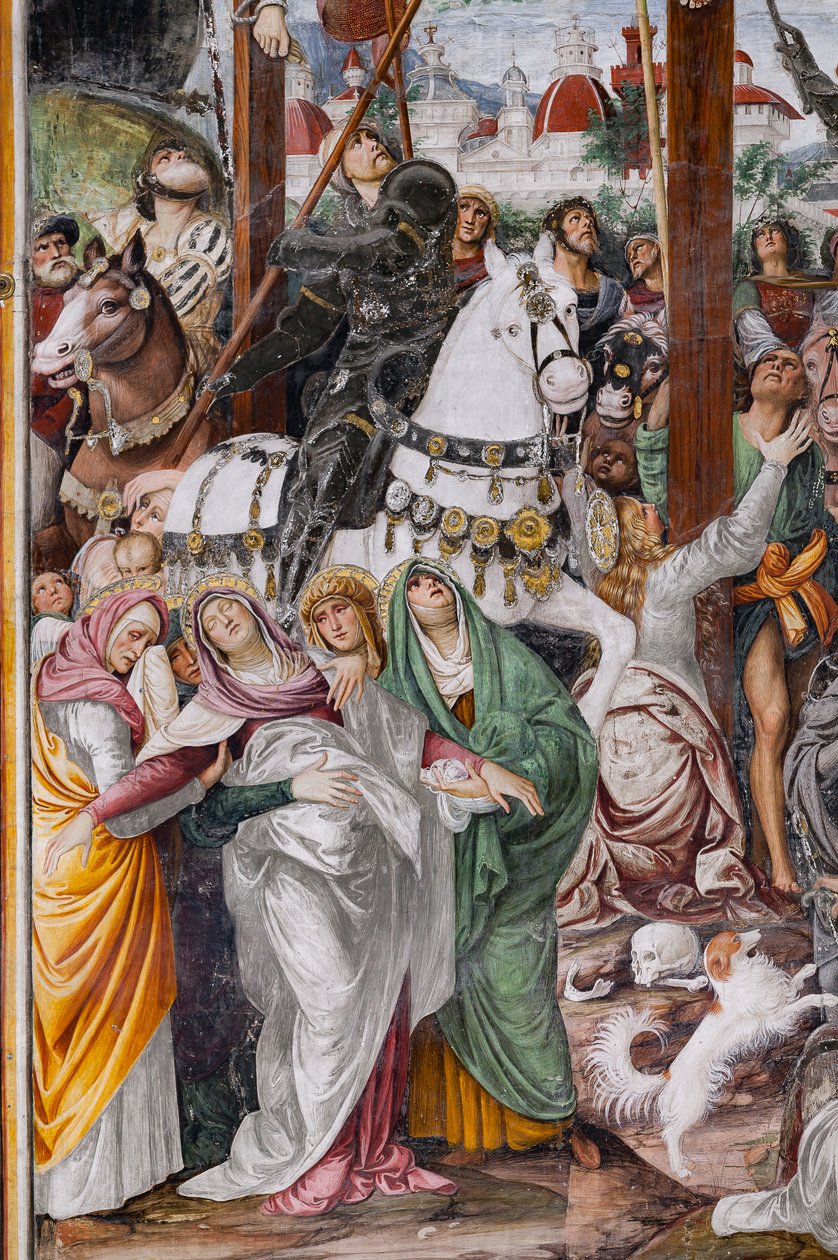 Detalj av "Korsfestelsen", fra "The life and the Passion of Christ" av Gaudenzio Ferrari