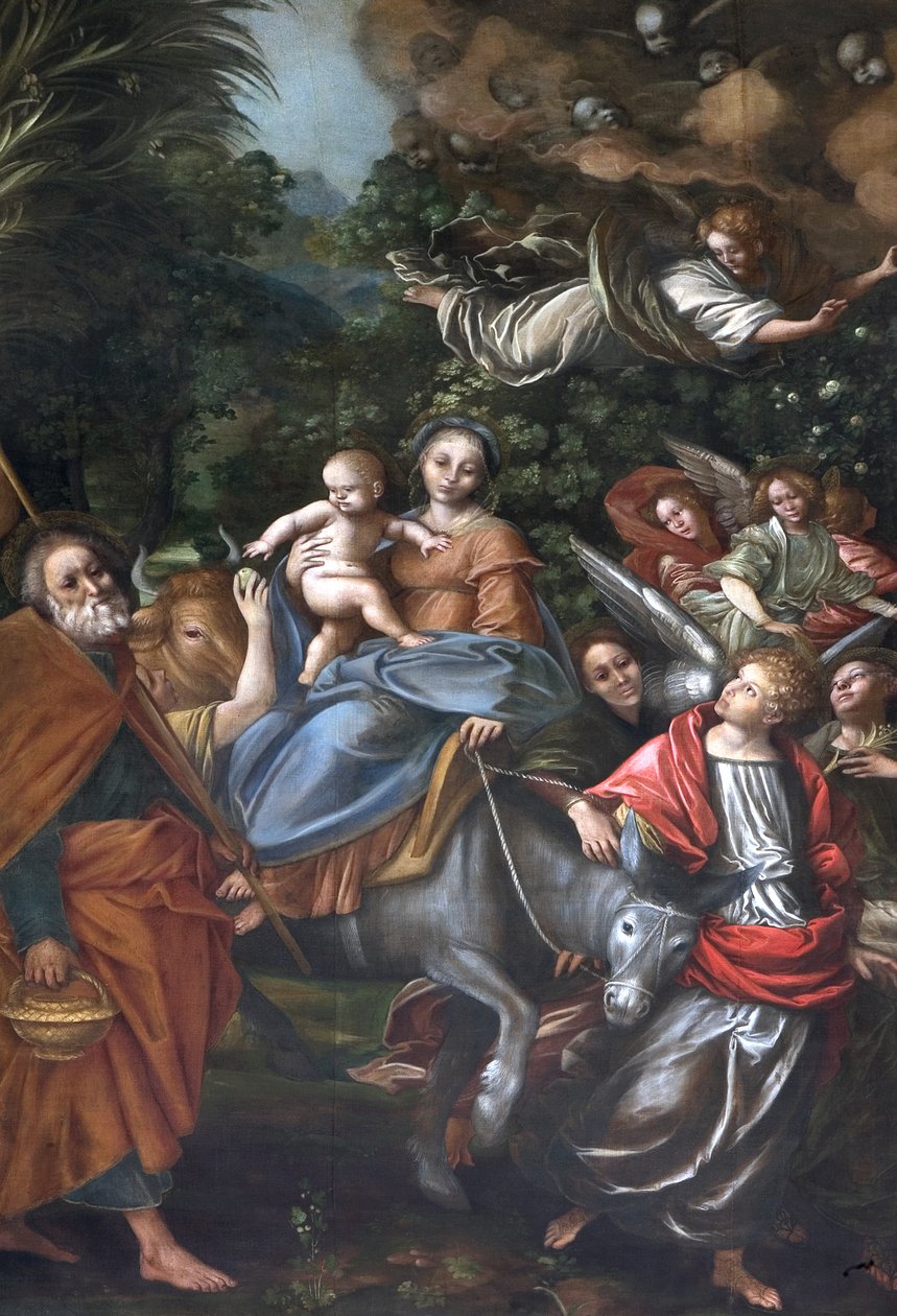 Fly til Egypt, ca. 1525 av Gaudenzio Ferrari