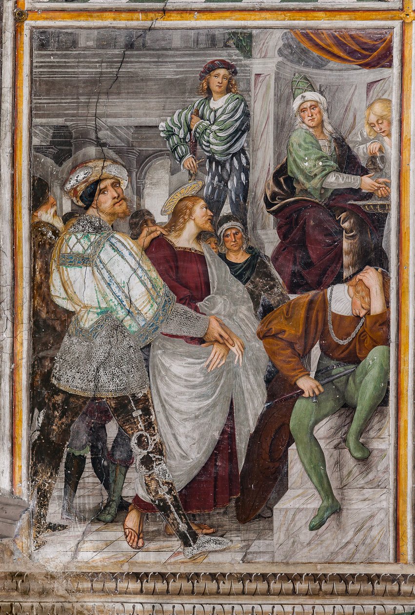 Jesus før Pilato, detalj av "The life and the Passion of Christ" av Gaudenzio Ferrari