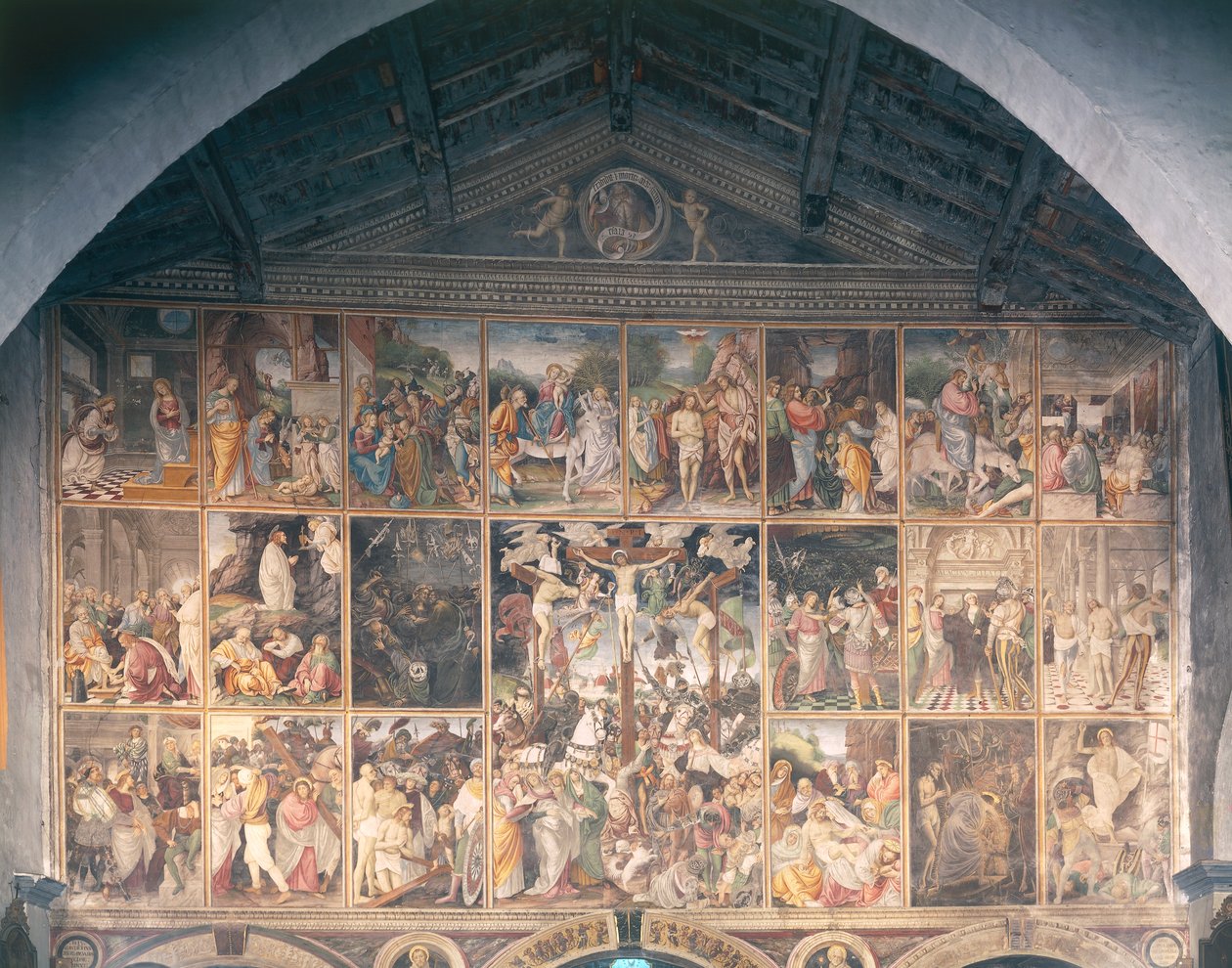 Life and Passion of Christ, freskomaleri av Gaudenzio Ferrari (1475-1546) 1513 av Gaudenzio Ferrari