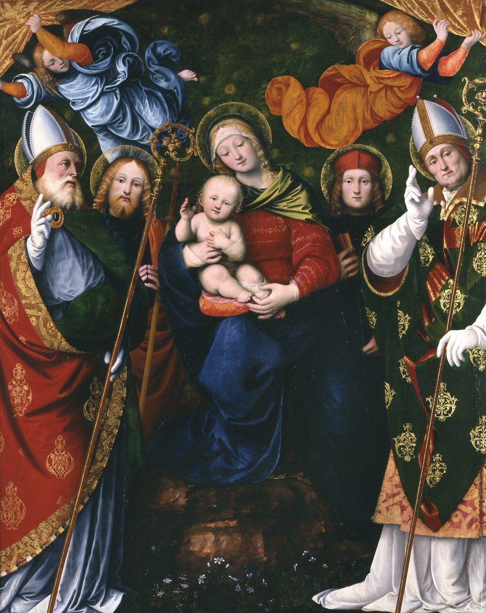 Madonna, barn og hellige, 1516 (panel) av Gaudenzio Ferrari