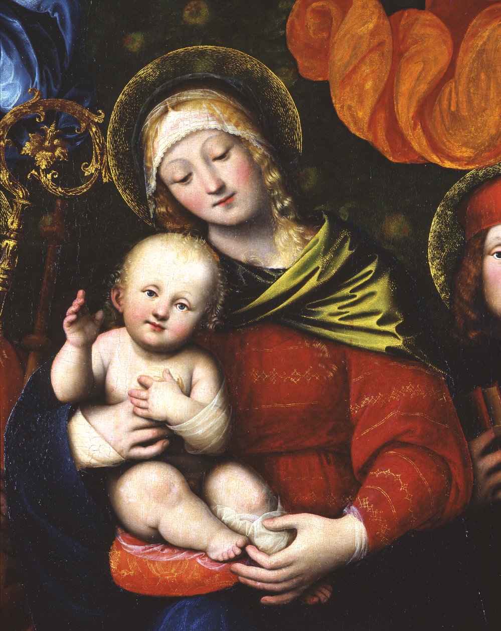 Madonna og barn, detalj av 3498630, 1516 (panel) av Gaudenzio Ferrari