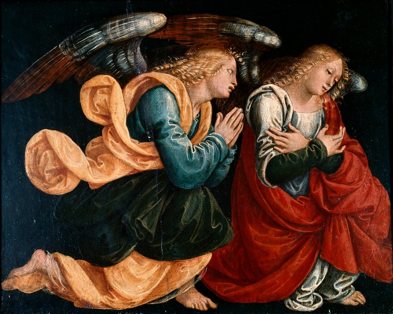Praying angels, av Gaudenzio Ferrari (ca 1470-1546) av Gaudenzio Ferrari
