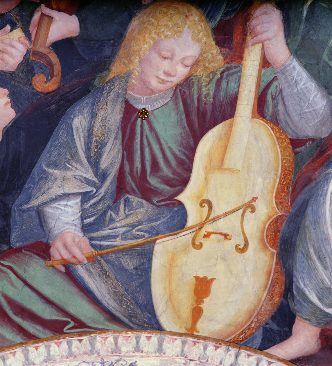 Englenes konsert, 1534-36 (detalj) (se 175762) av Gaudenzio Ferrari