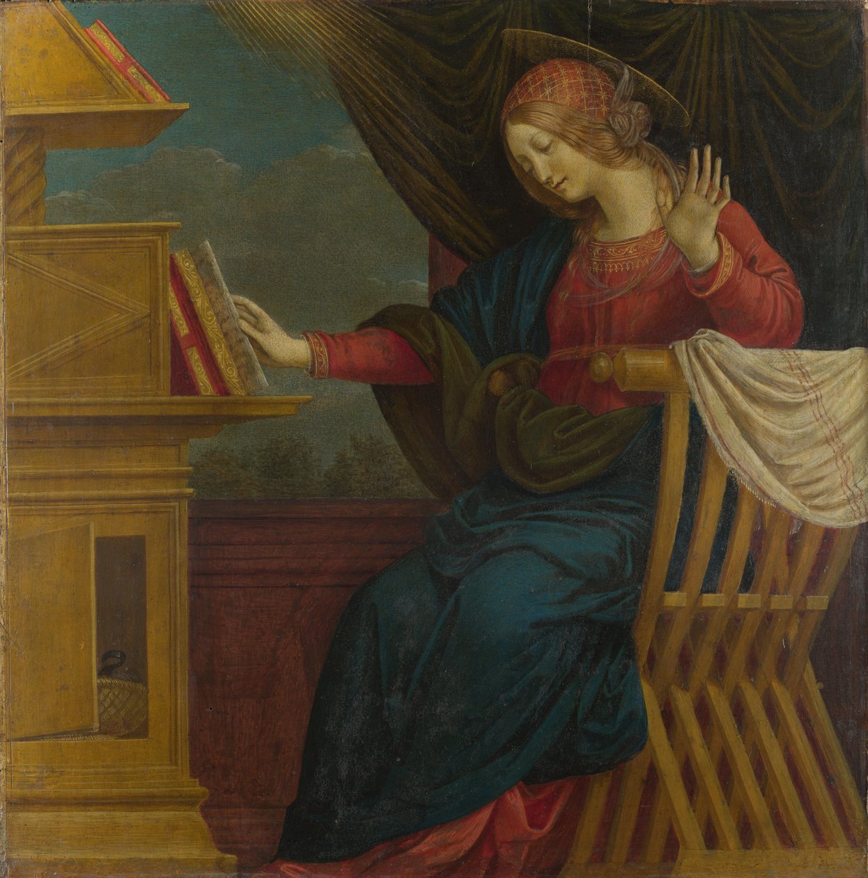 The Virgin Mary Panel from an Altarpiece: The Annunciation, before 1511 av Gaudenzio Ferrari