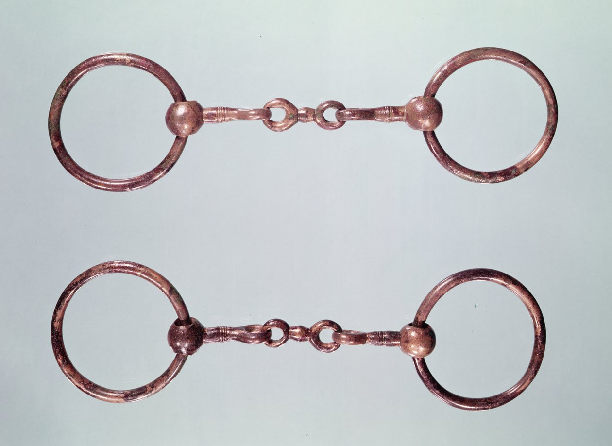 Hestebiter, fra La Gorge-Meillet, Tene I (ca. 475-0 f.Kr.) (bronse) av Gaulish