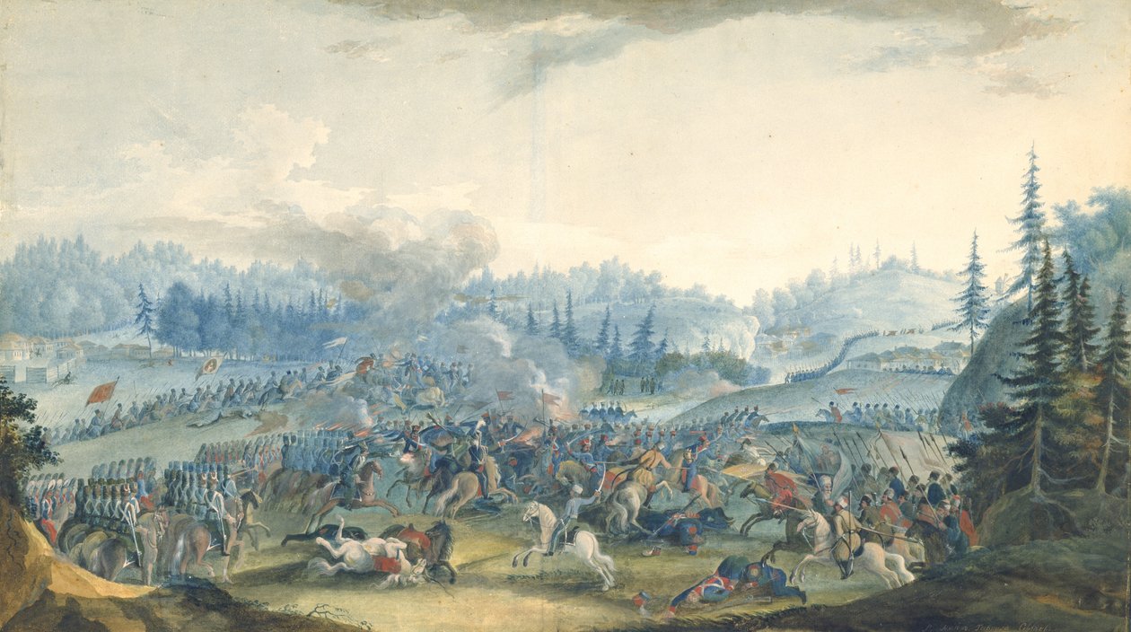 En scene fra den russisk-tyrkiske krigen, 1801 av Gavril Sergeyevich Sergeyev