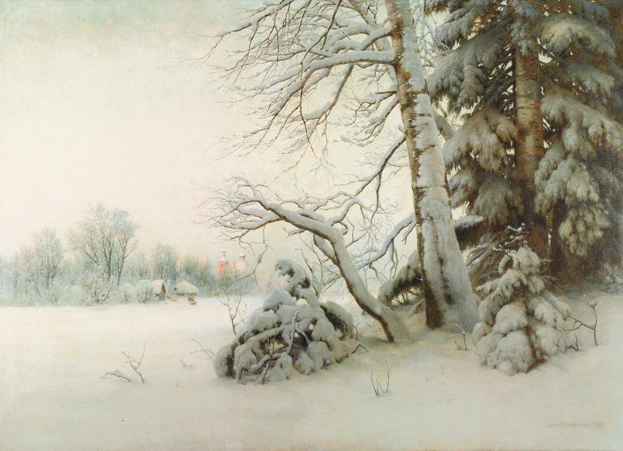 En vintermorgen, 1901 av Gavril Pavlovich Kondratenko