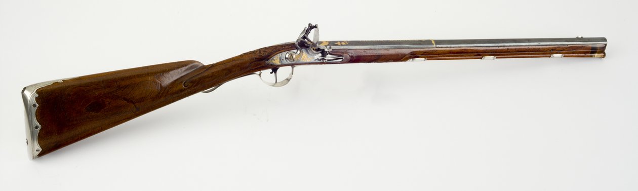 Flintlock Gun for a Child, ca. 1780 (tre, stål, horn og sølv med forgylling og blåfarging) av Gavrila Permyakov