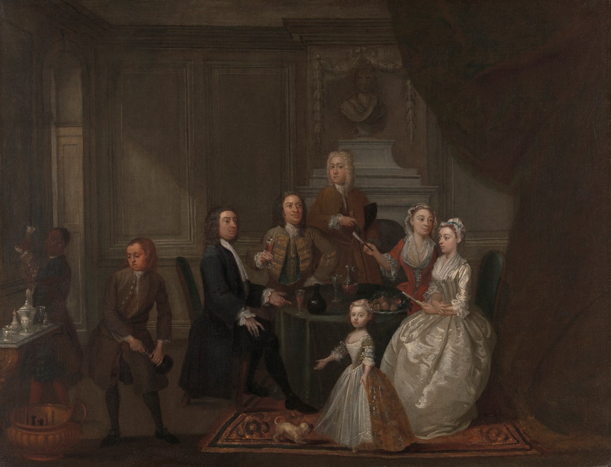 Gruppeportrett, sannsynligvis av familien Raikes av Gawen Hamilton