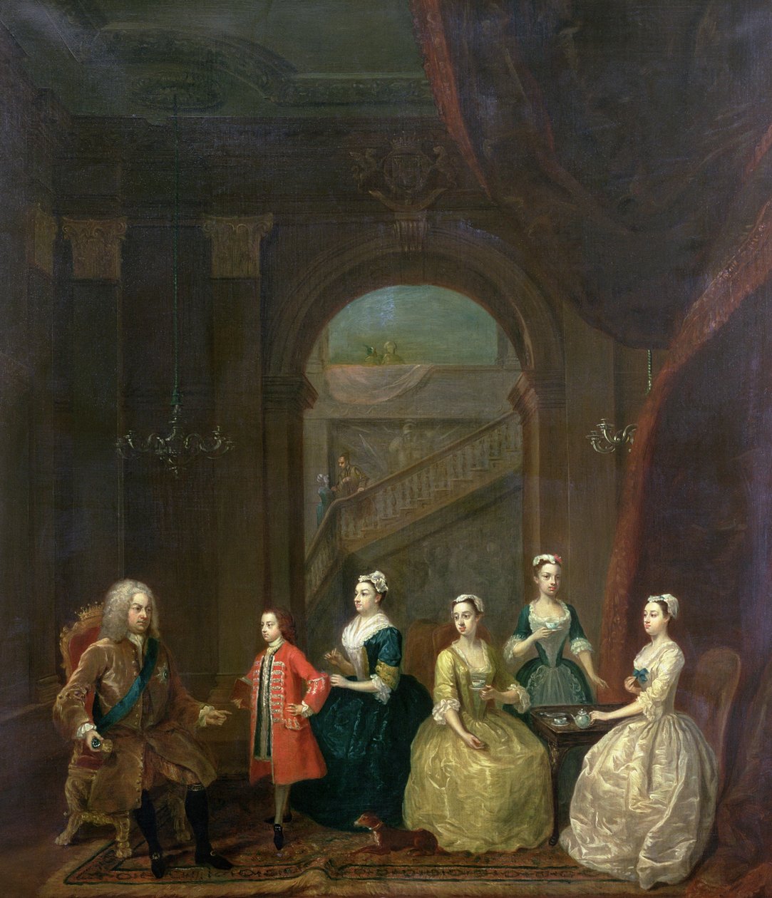 Thomas Wentworth, (1672-1739) jarl av Strafford og hans familie, ca. 1732 av Gawen Hamilton